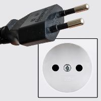 Plug Type C – used in South Africa and common in Europe, South America and Asia.